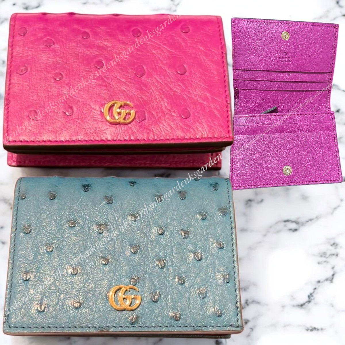 希少！すぐ届く！GUCCI オーストリッチ ミニウォレット