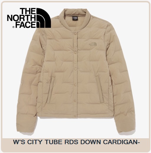 【THE NOTRH FACE】 W'S CITY TUBE RDS DOWN CARDIGAN