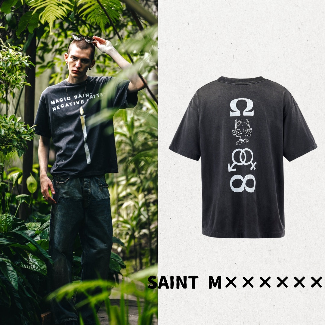サイズ限定！【国内買付】SAINT M××××××/ SS TEE / CANDLE