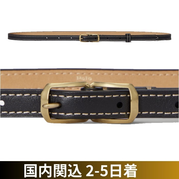 LAUREN RALPH LAUREN/ダブルバックル レザー ベルト
