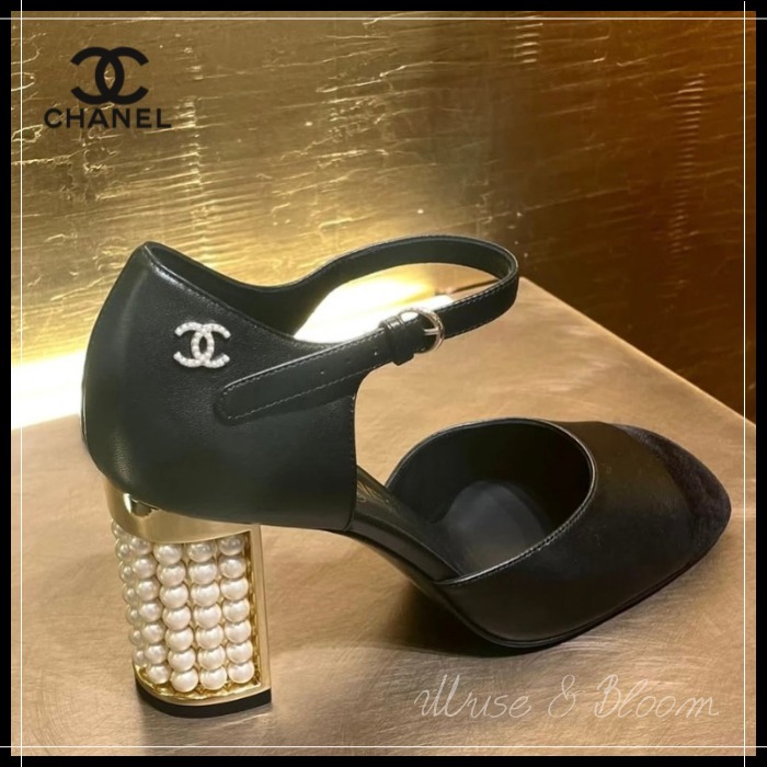 華やかな足元♪【CHANEL】メリージェーン パールヒール