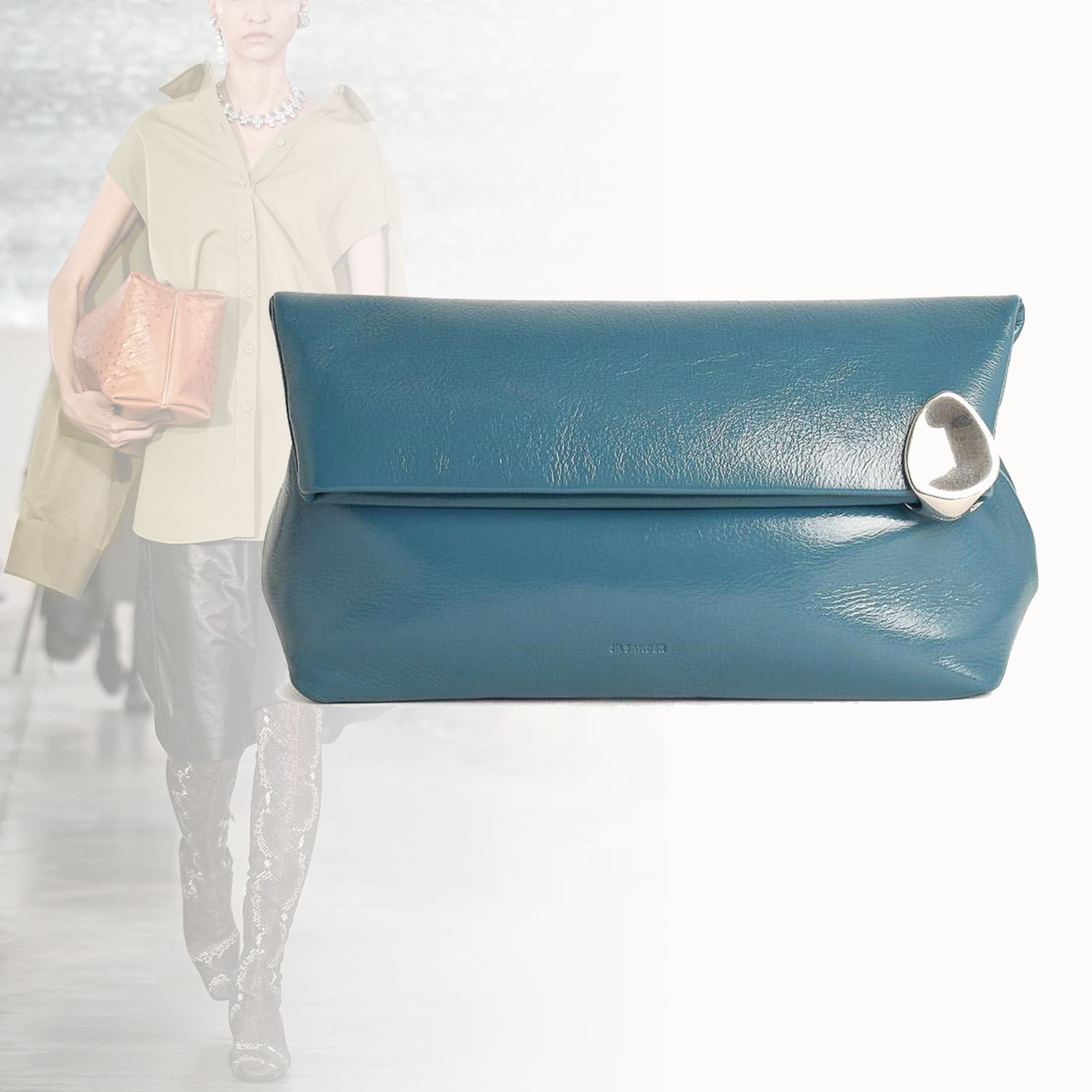 ◆JIL SANDER◆ クラッチバッグ ブルー