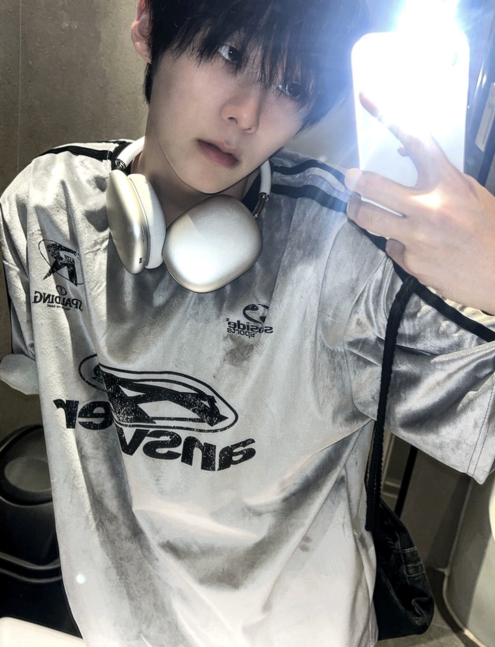 [COSYHARU公式]Ferrendy Velvet Track Round Short Sleeve Tee