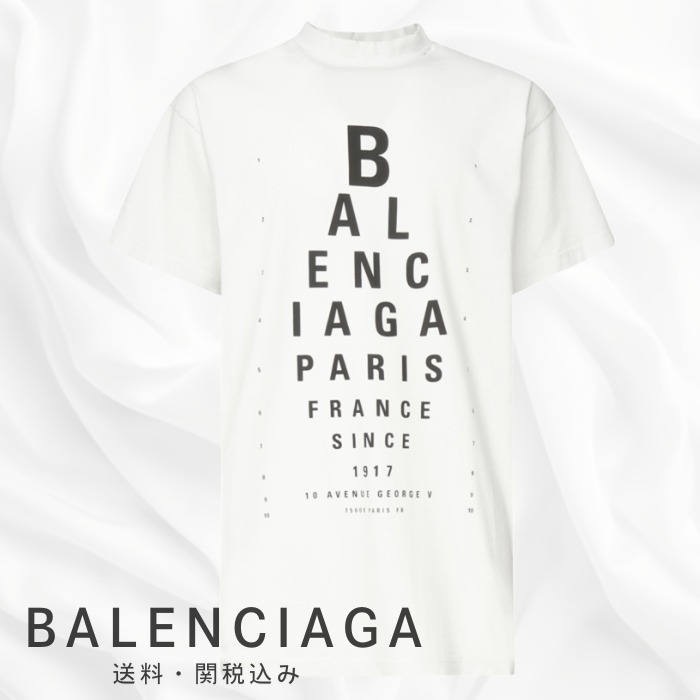 バレンシアガ オプティカル オーバーサイズ Tシャツ（白）