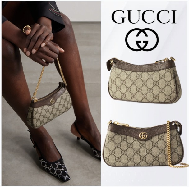 【GUCCI】コーティングキャンバス ショルダーバッグ お洒落