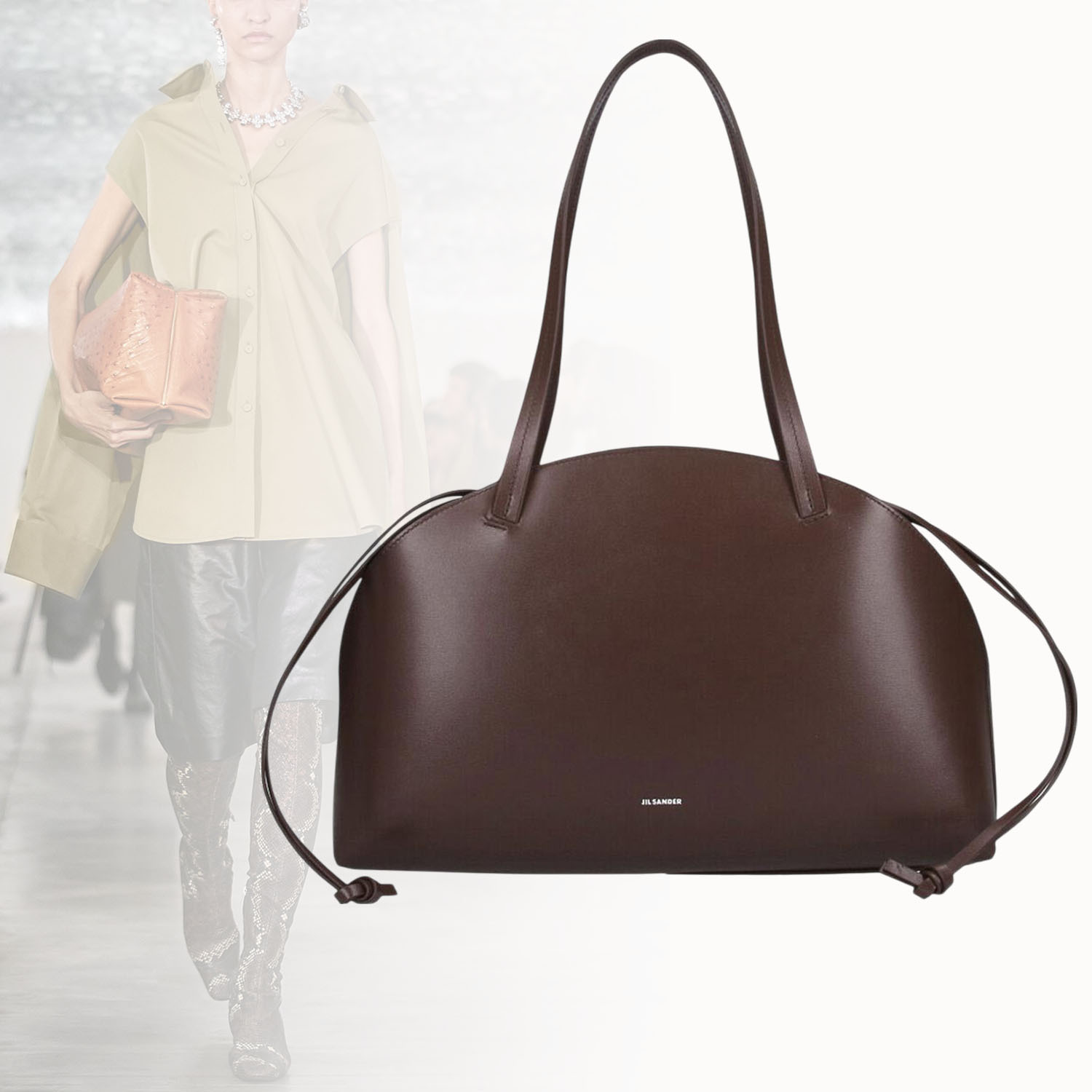 ◆JIL SANDER◆ショルダーバッグ ブラウン