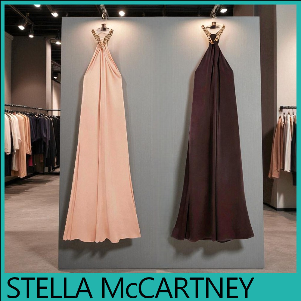 ★STELLA McCARTNEY直営店★チェーン マキシサテンドレス