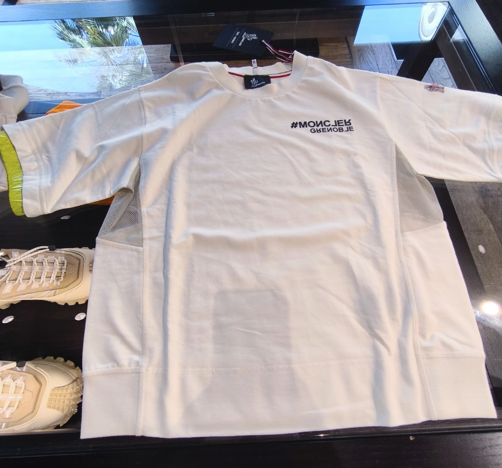 【MONCLER】23SS GRENOBLE メッシュ使い レイヤーTシャツ