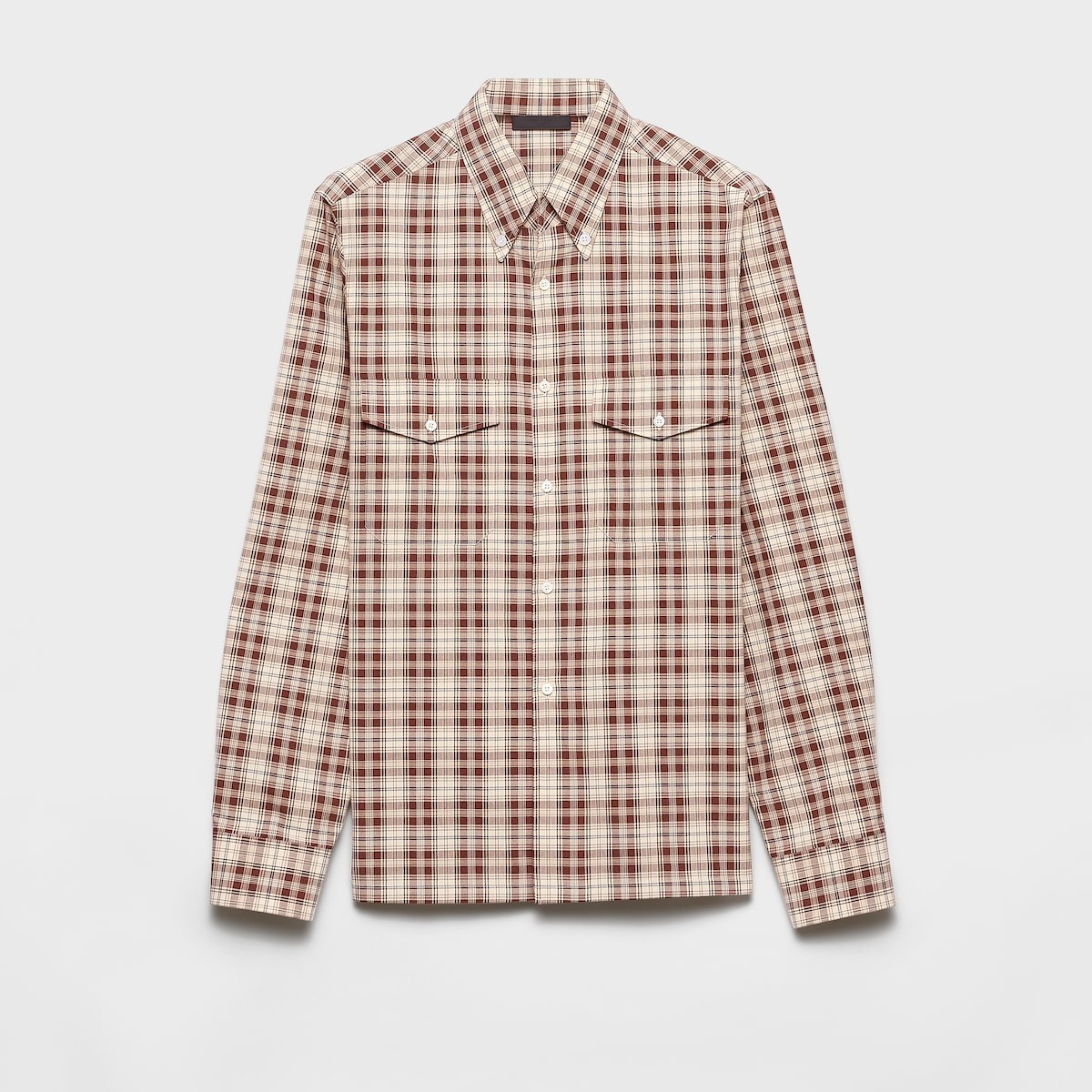 Prada シャツ Checked cotton button-down shirt 関税込