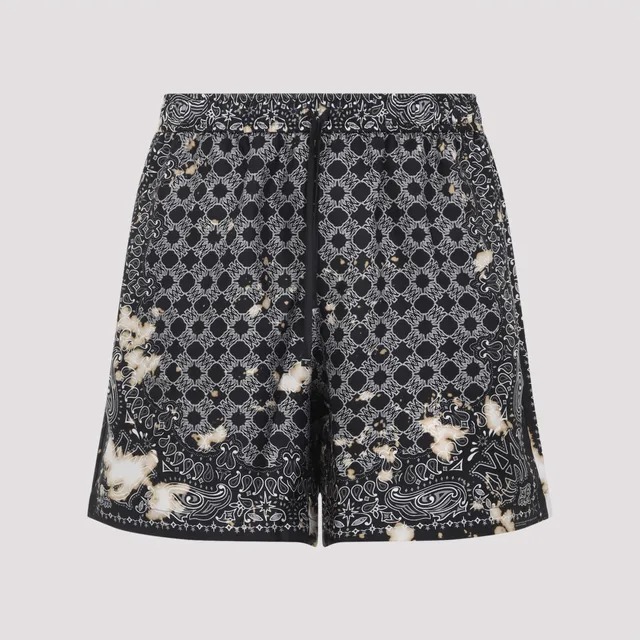 アミリ Amiri Bleach Bandana Shorts
