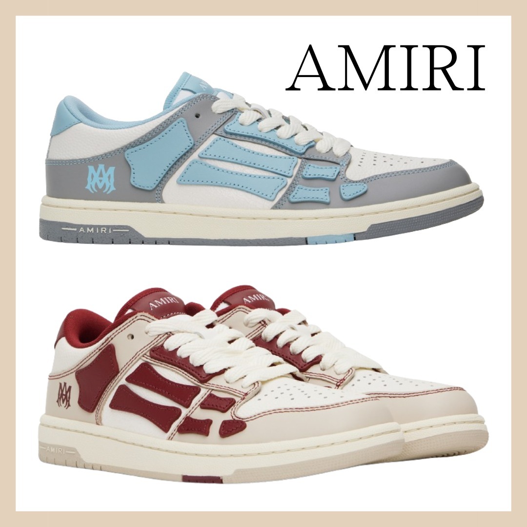 【AMIRI】Varsity Skel-Top Low スニーカー パネル仕立て