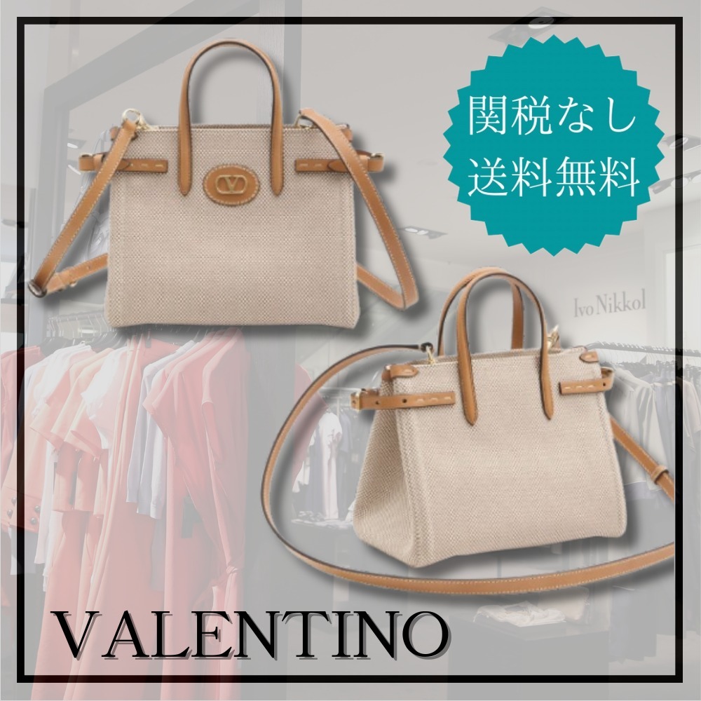 【VALENTINO】アンティーブ キャンバス スモール トート