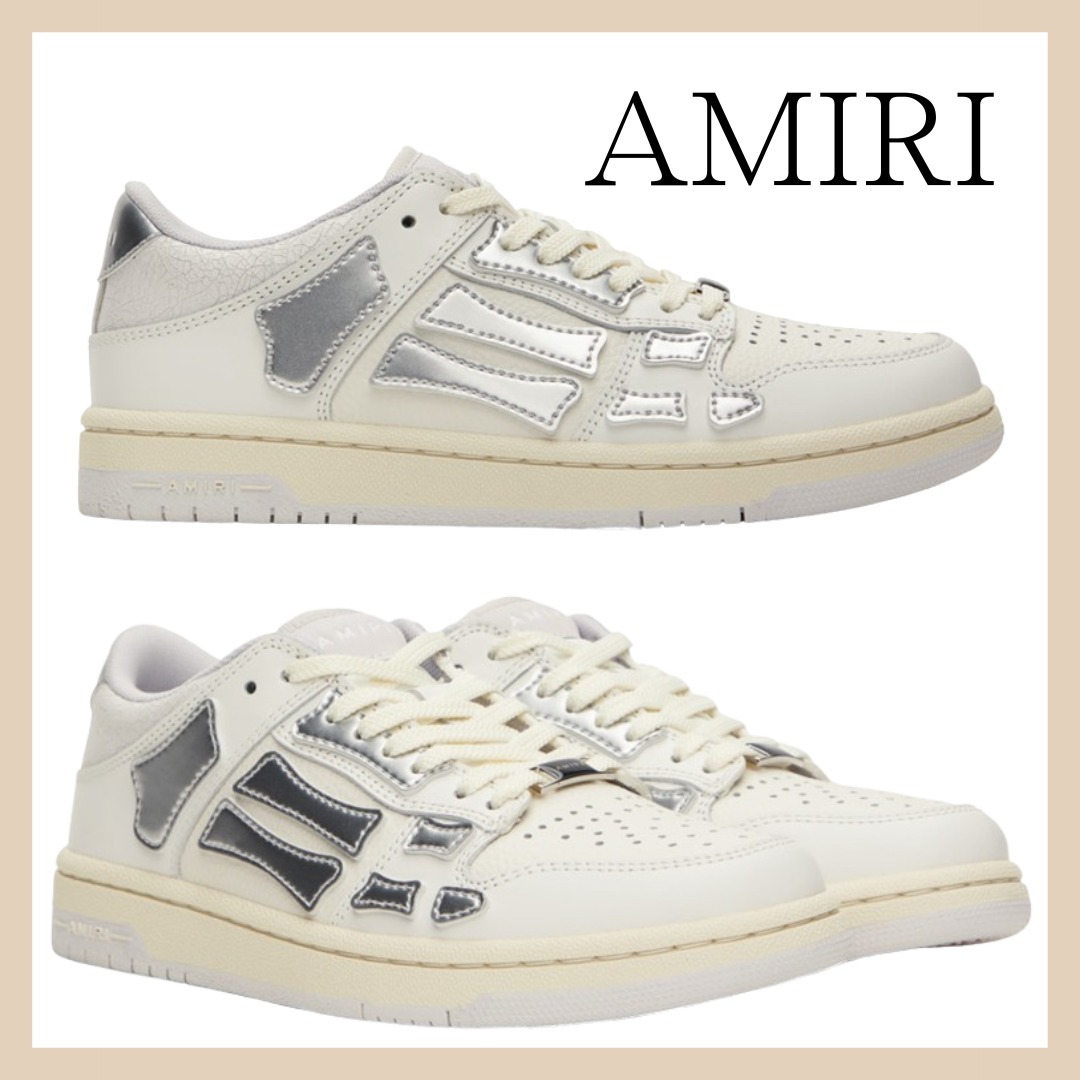 【AMIRI】メタリック Skel Top ローカットスニーカー