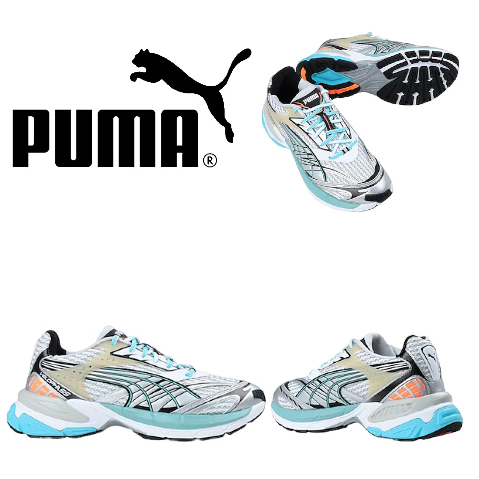 PUMA メンズスニーカー ターコイズブルー
