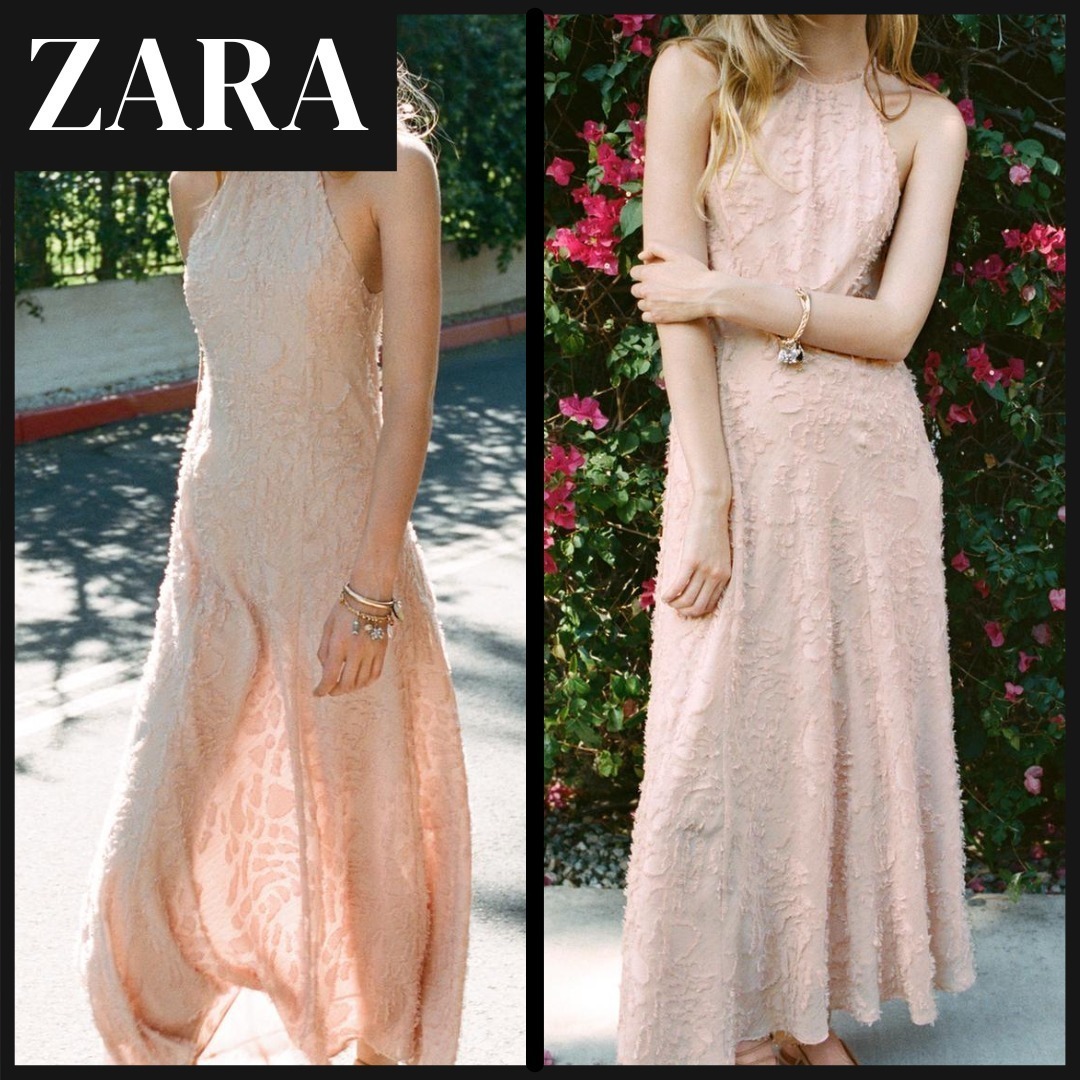 【ZARA】ホルターネック構造ワンピース