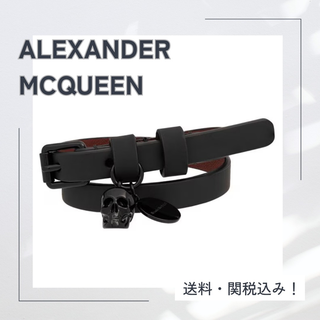 人気！【ALEXANDER MCQUEEN】スタッズレザーラップブレスレット