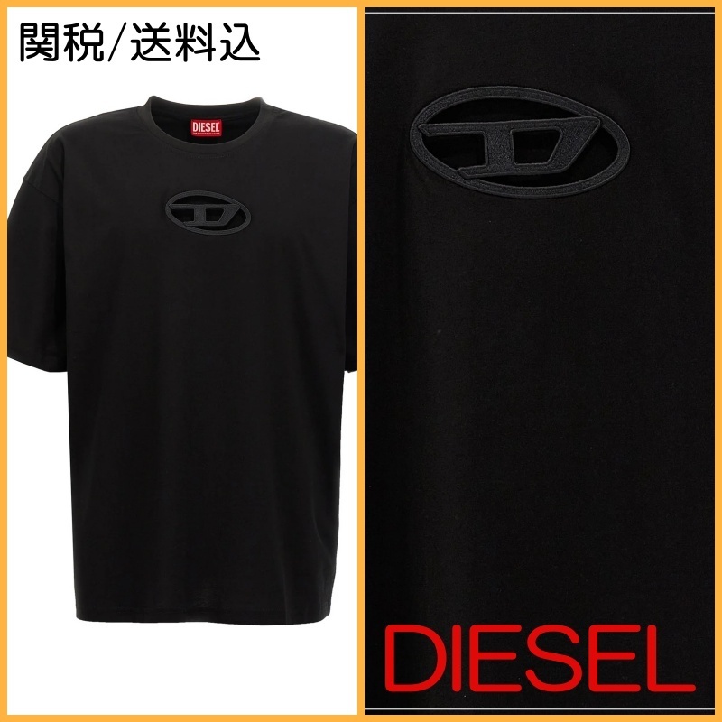 Diesel ★新作 T-Boxt-ODクルーネックTシャツ 黒 ★関税/送料込