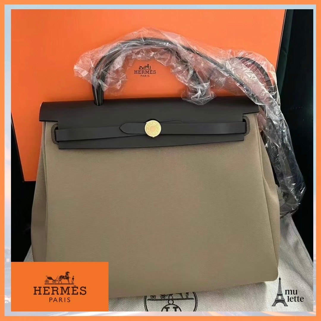 エレガントなデザイン【HERMES】エールバッグ・ジップ Herbag 31