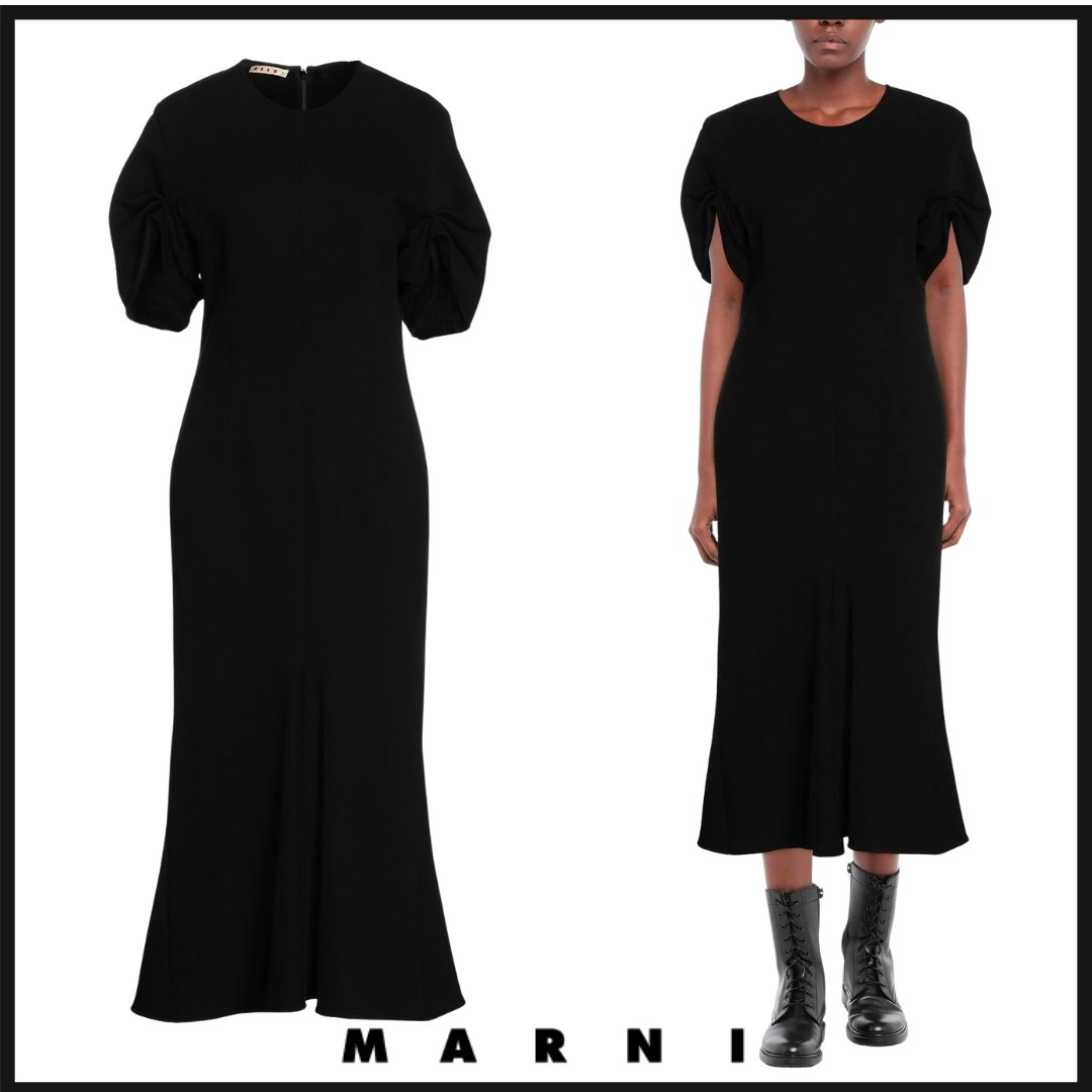 【MARNI】無地 ひざ丈ワンピース