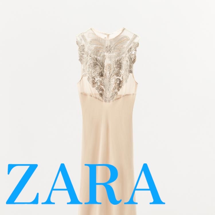 【ZARA】LIMITED EDITION ビーズ刺繍ワンピース | 7521/907/251