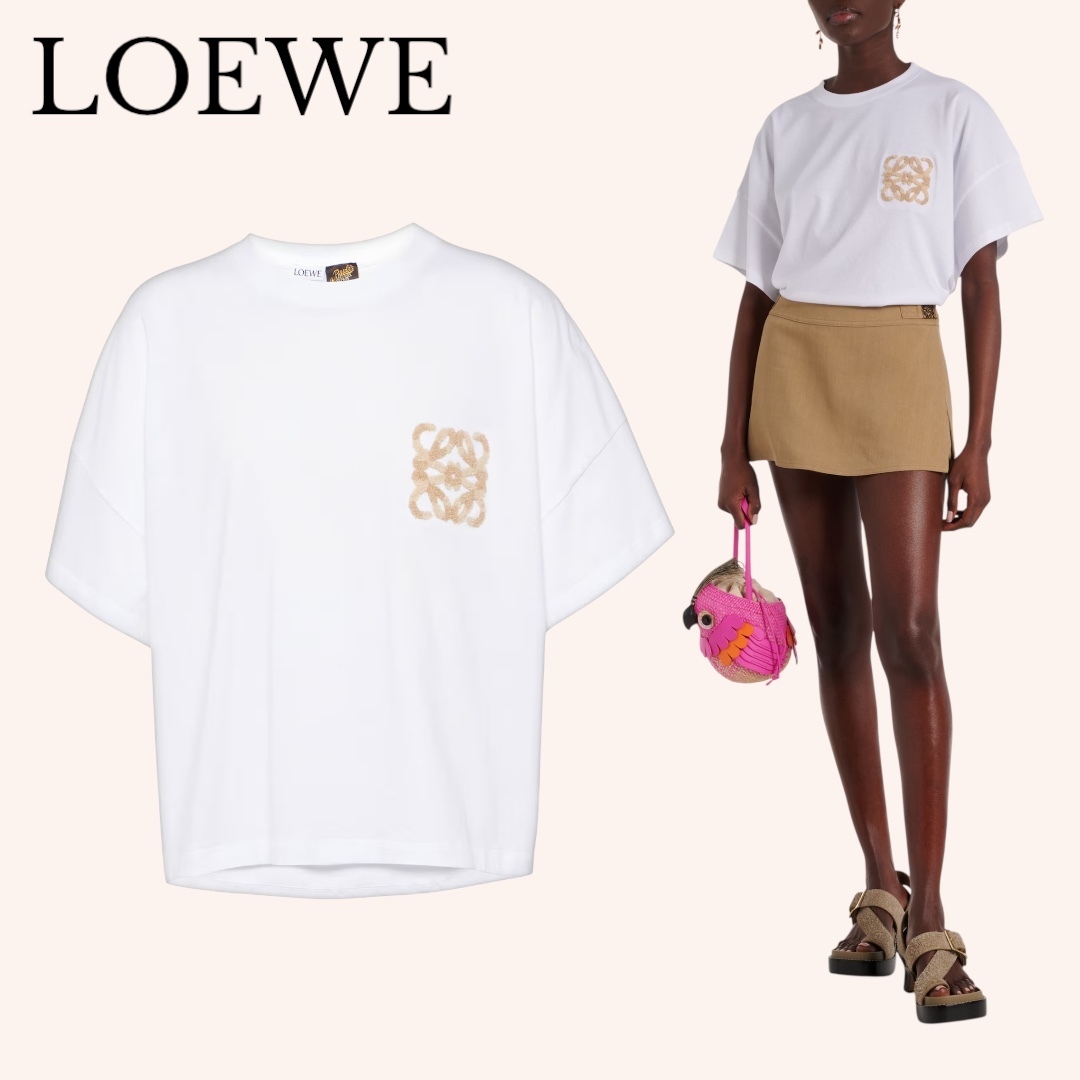LOEWE♡Paula's Ibiza Anagram コットンジャージー Tシャツ