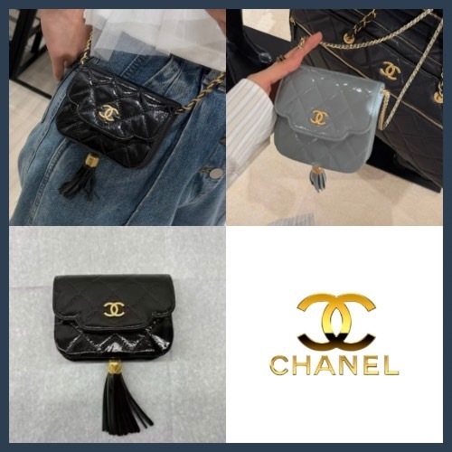 【艶感が魅力♪】CHANEL パテント チェーンクラッチ