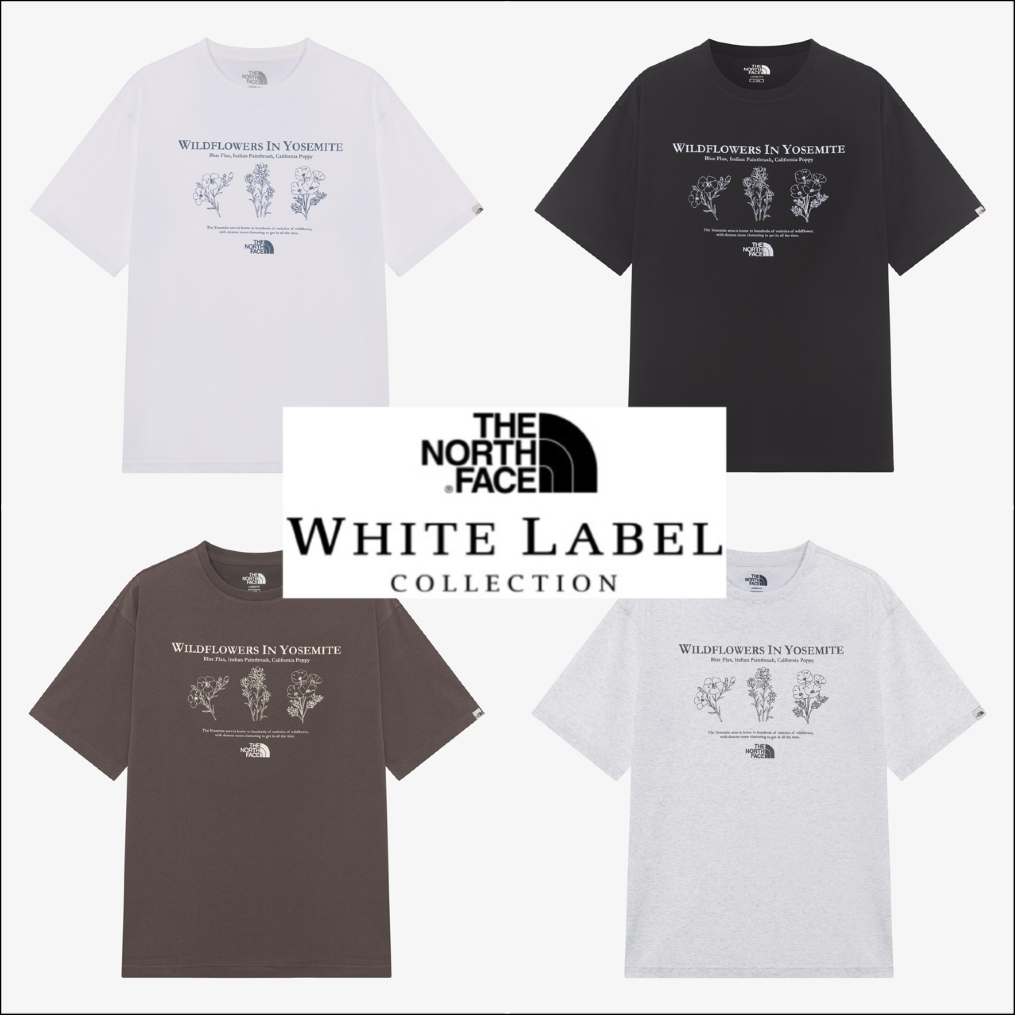 【韓国THE NORTH FACE WHITE LABEL】FLOWER EX S/S R/TEE