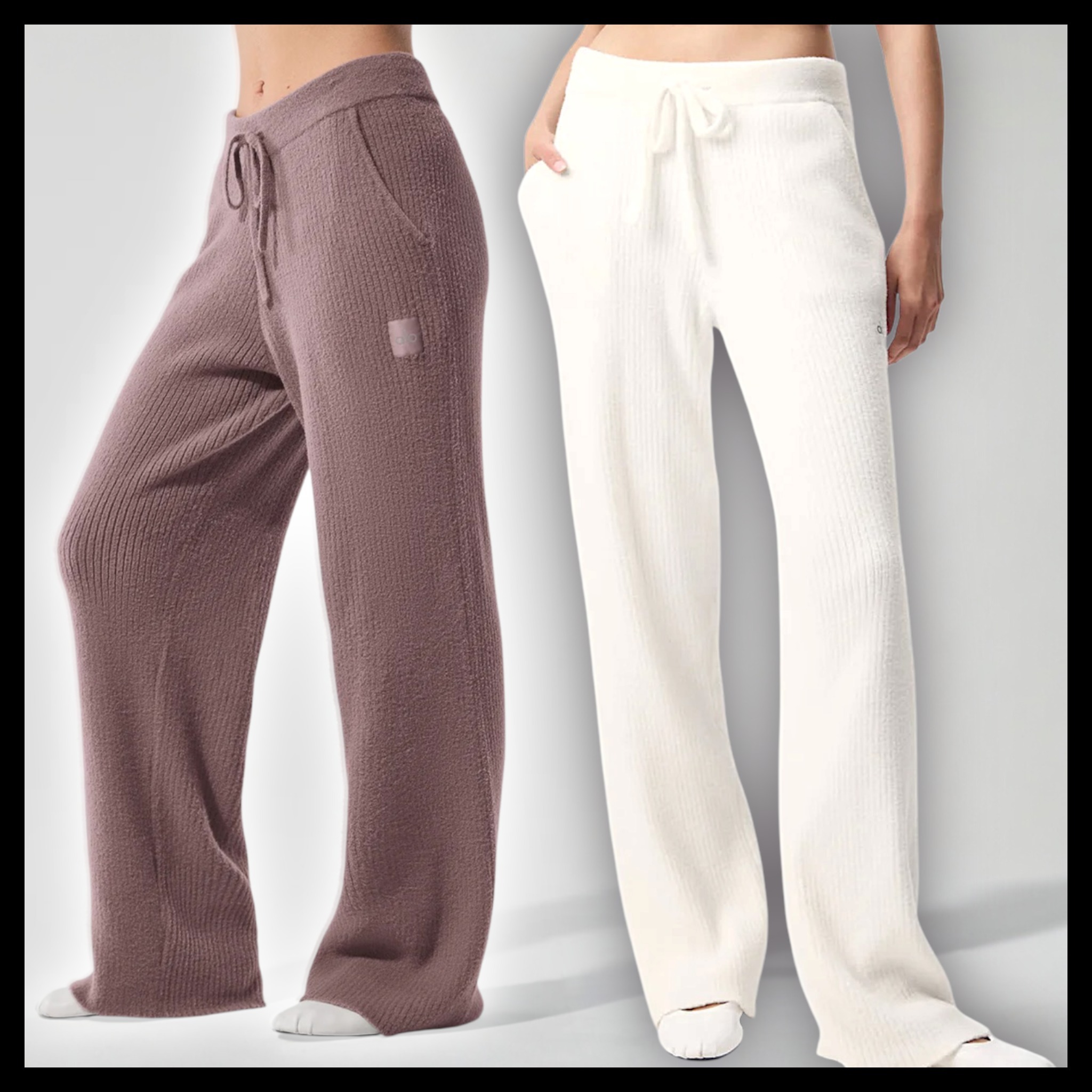 【動きやすい】Alo Yogaスナグル セーターハイウェストパンツ
