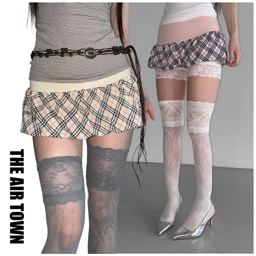 【THEAIRTOWN】 check strap canna sk ♥3colors