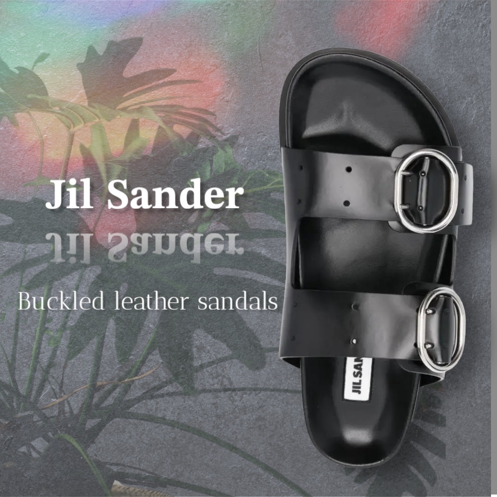 Jil sander＊Buckled leather sandals レザー サンダル＊送料込