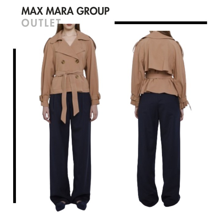 MaxMaraアウトレット●DEODARA ベルト付 撥水 ショートトレンチ