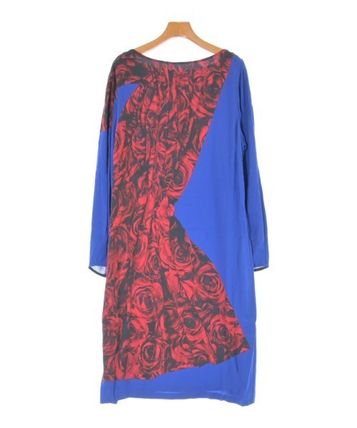*Dries Van Noten*ギャバジン マキシドレス ワンピース ネイビー Dries Van Noten(ドリス ヴァン ノッテン) ワンピース