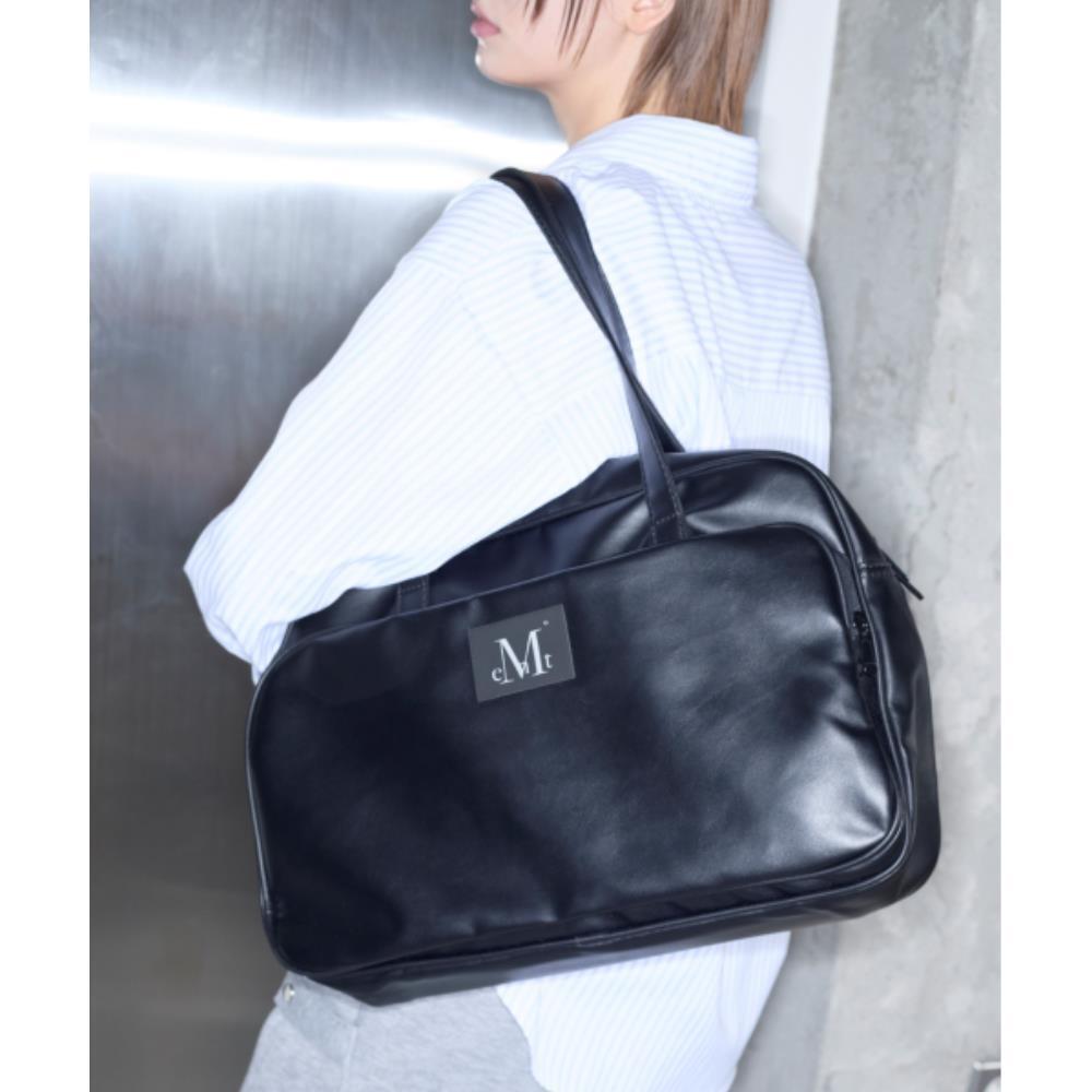 ◆MUCENT◆ YAND FRONT POCKET BIG LEATHER TOTE BAG UNISEX P00