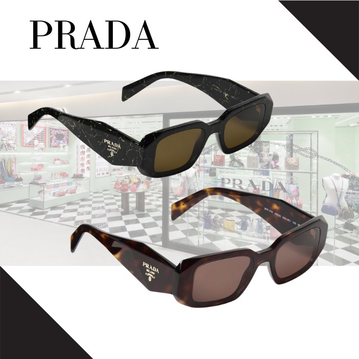 【PRADA】シンボル サングラス グリーン ブラウン