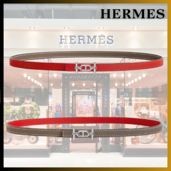 【Rouge Radieux & Etoupe × S金具】HERMES Ancreベルト