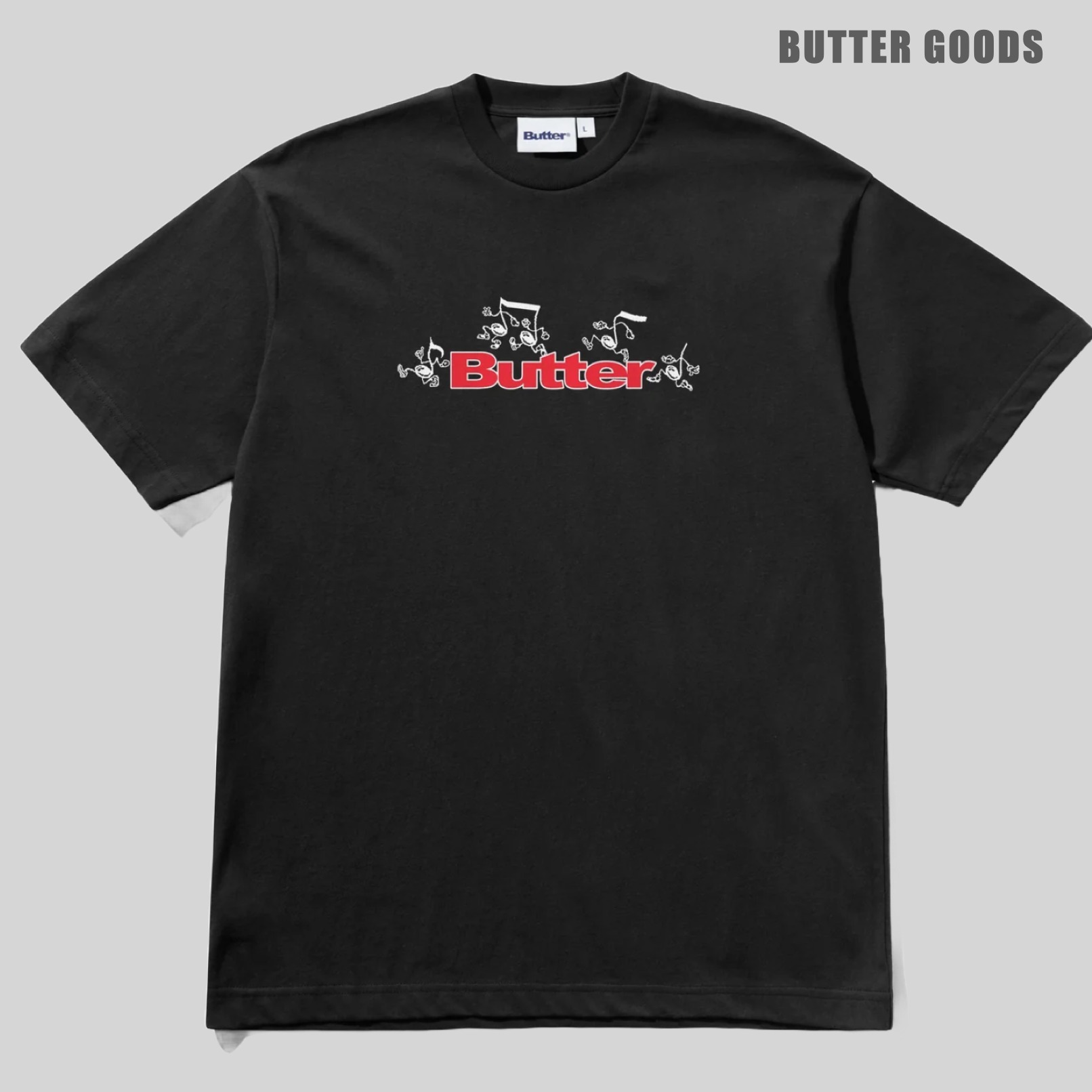 ◆Butter Goods◆ Tempo Logo Tee 半袖 プリント Tシャツ