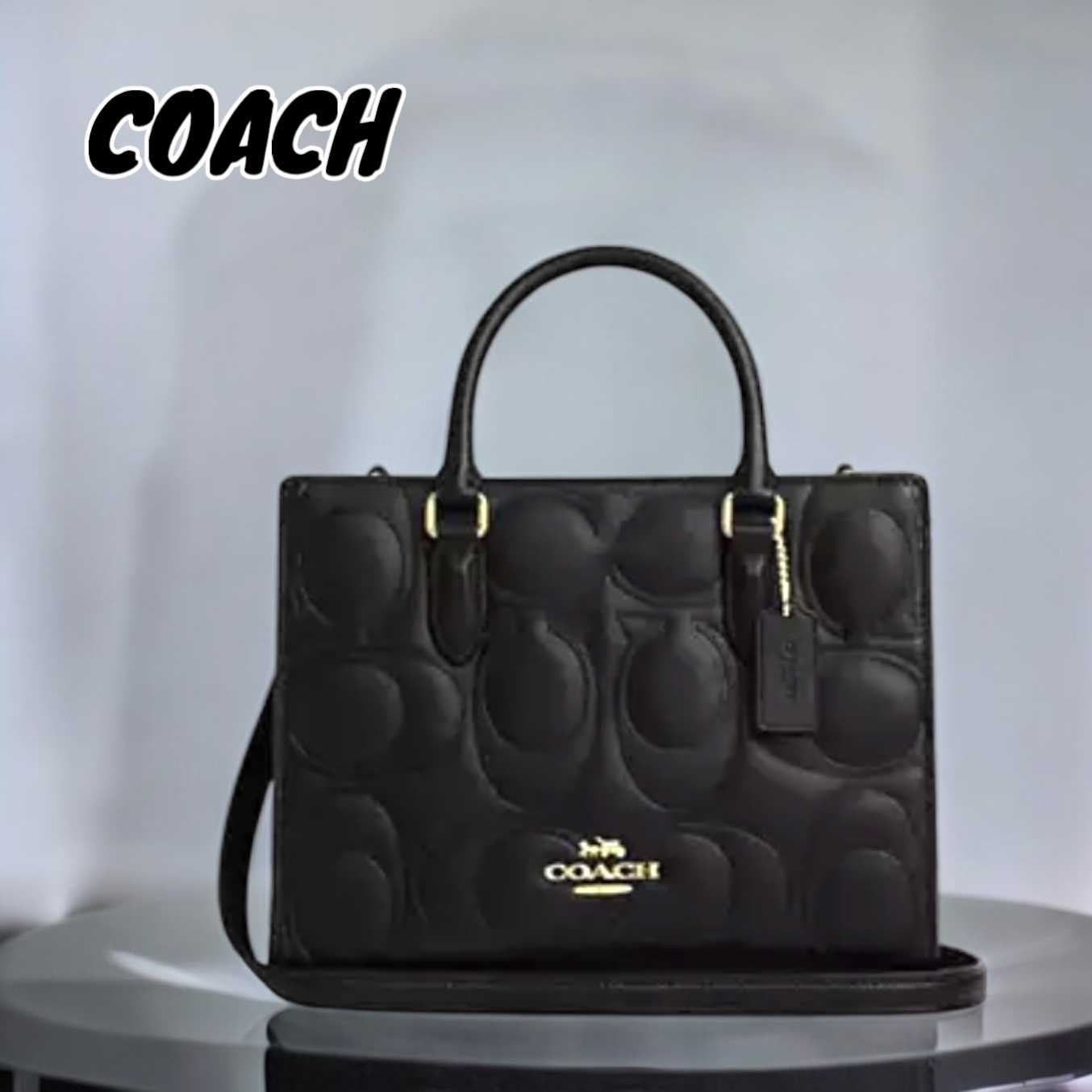 【COACH】Maggie スモール トートバッグ ブラック CY670