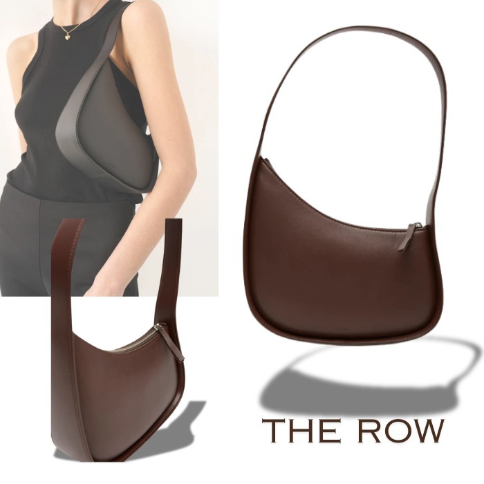 完売必至★THE ROWザ・ロウ ハーフムーン レザーバッグ brown
