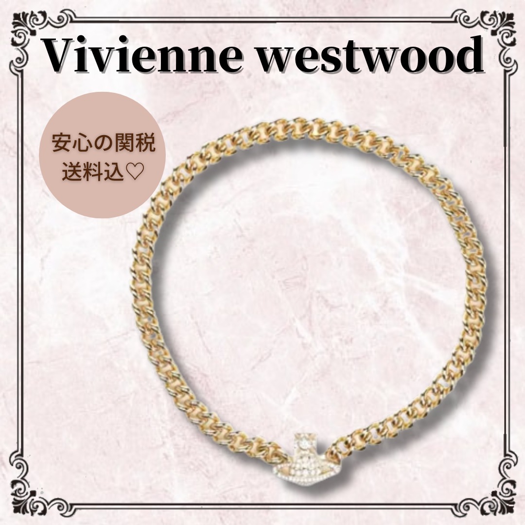関税込*Vivienne Westwood*クリスタルオーブ チェーンネックレス