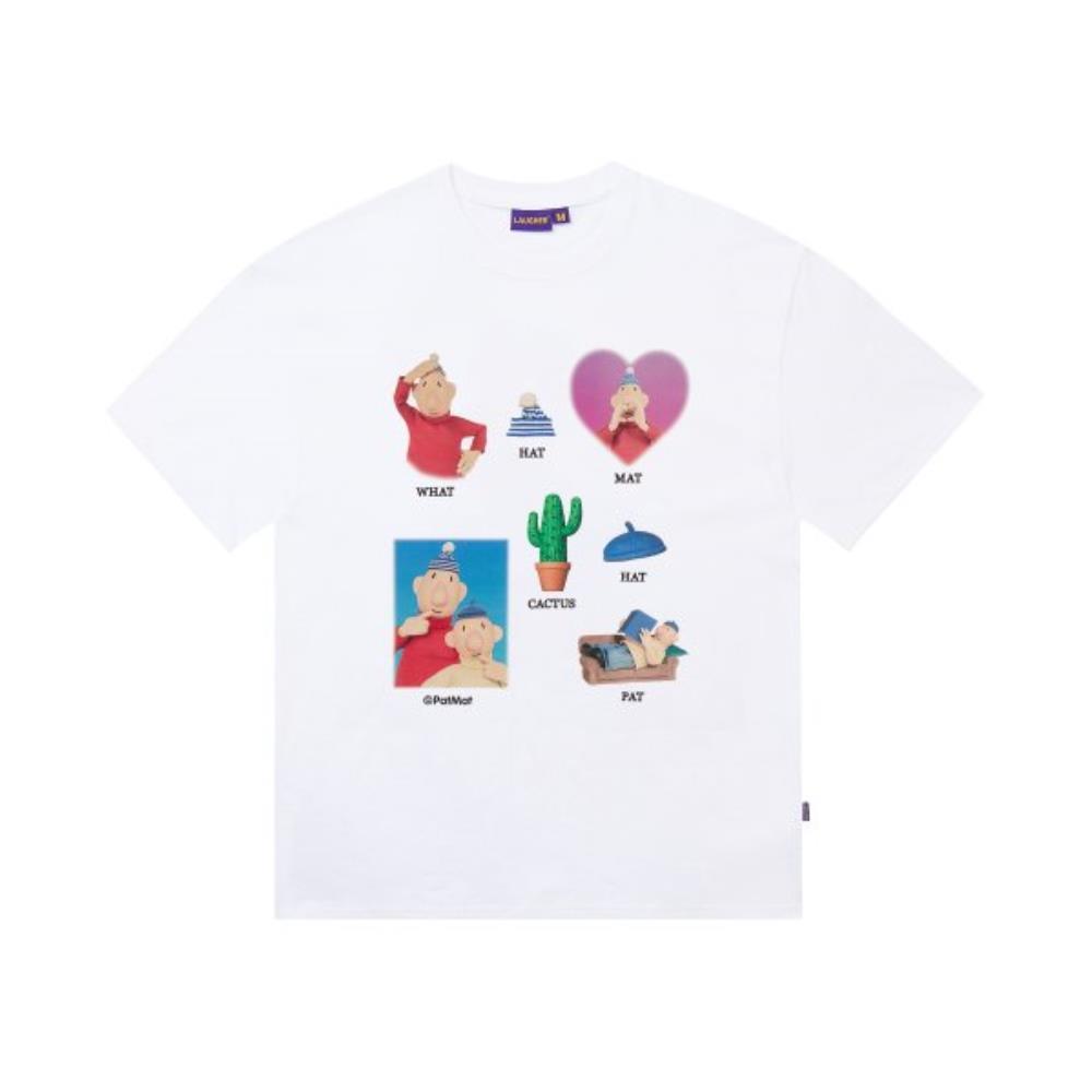 Tシャツ・カットソー LAUGHER PATMAT Happy T-Shirt White PM28