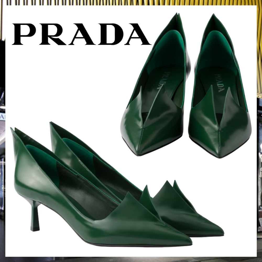 ラスト1点！！VIP価格【PRADA】ブラッシュドレザーパンプス