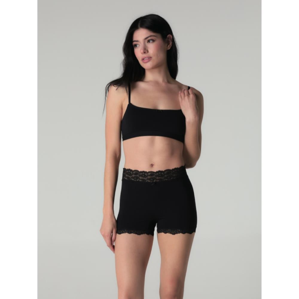 ★ GLOWNY★ ALLURE LACE BOYSHORTS BLACK GY25LWPT007BK