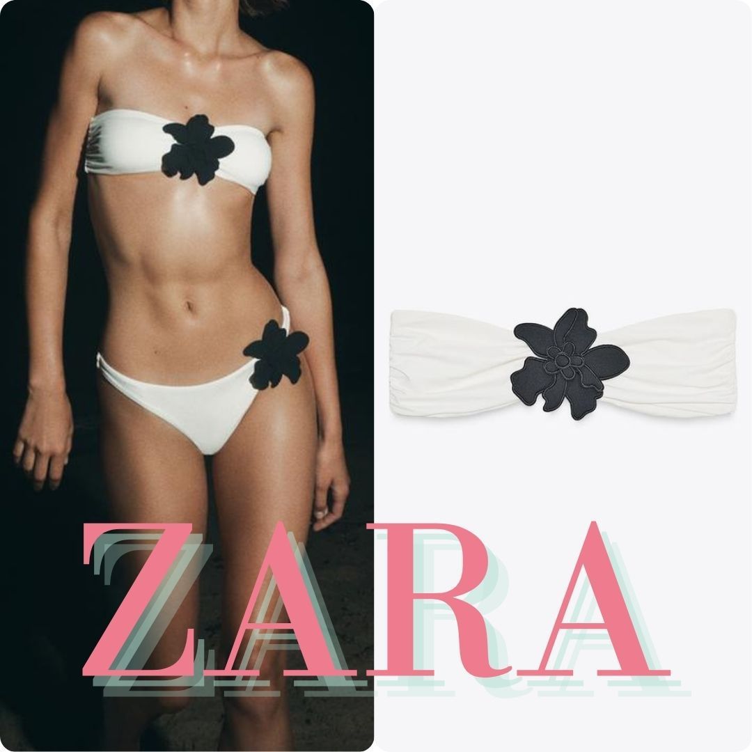 ZARA フラワーバンドゥビキニトップ 0167/230