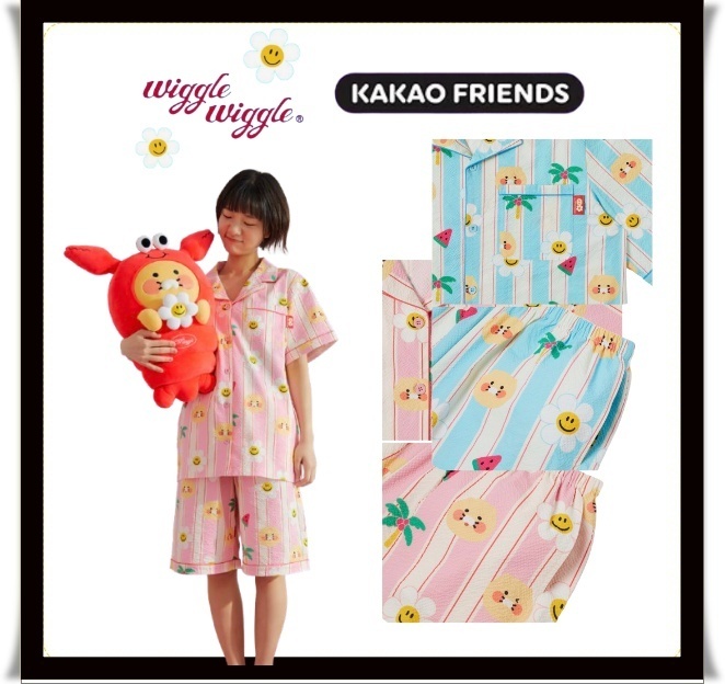 【Wiggle Wiggle X Kakao Friends】Cooling Pajamas★男性用
