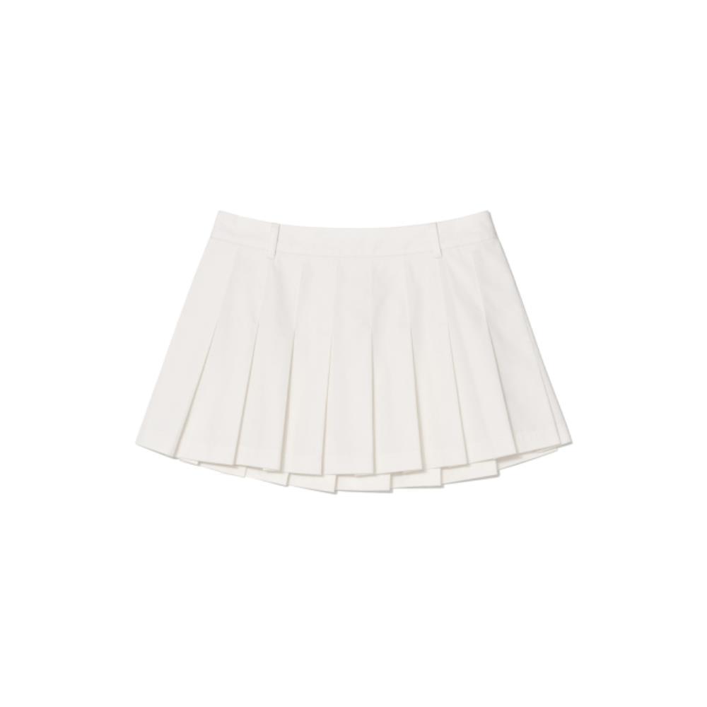 ★ GLOWNY★ GIRLFRIEND PLEATED MINI SKIRT WHITE GY24ASK001W