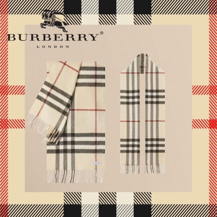 【BURBERRY】バーバリー 2024-2025aw スカーフ ホワイト