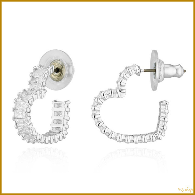 SWAROVSKI/正規品・関税・配送込/Matrix ハート フープ ピアス