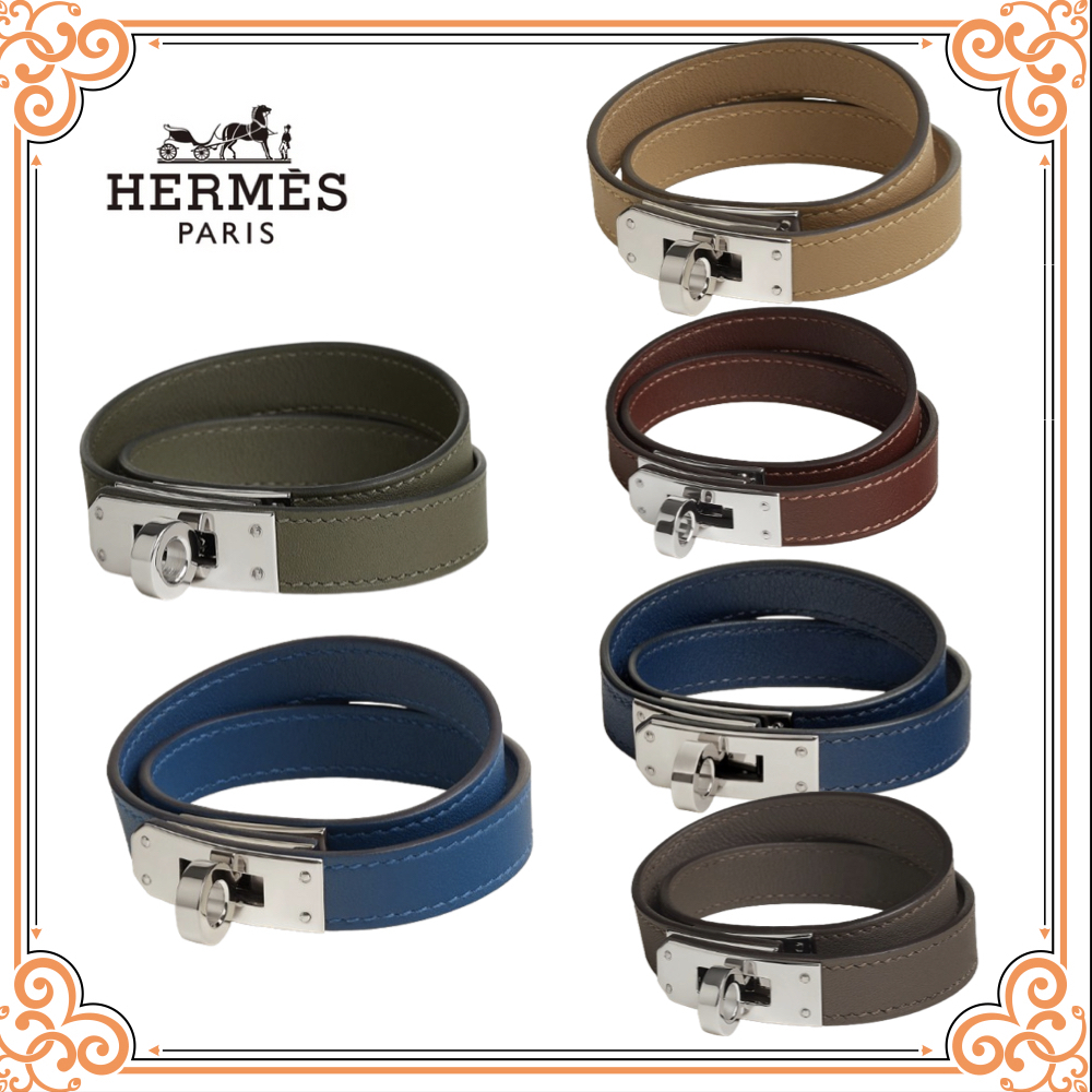 幅広い年齢層の方におすすめ♪【HERMES】レザーブレスレット