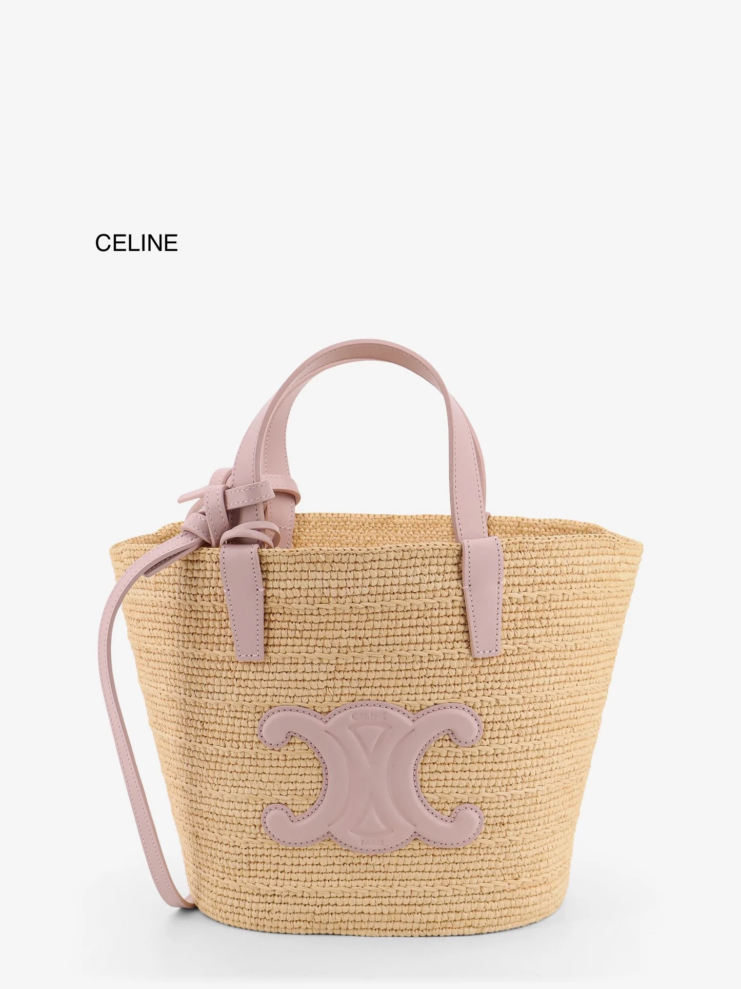CELINE ラフィア ショルダーバッグ カゴバッグ