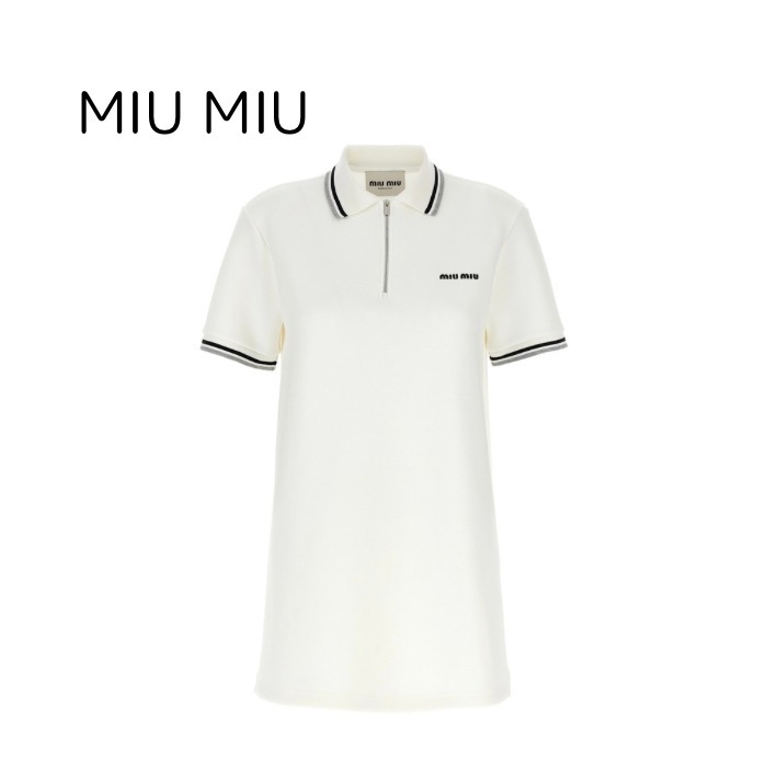 関税込◆MIU MIU◆ボンデッドピケとテクニカルジャージードレス